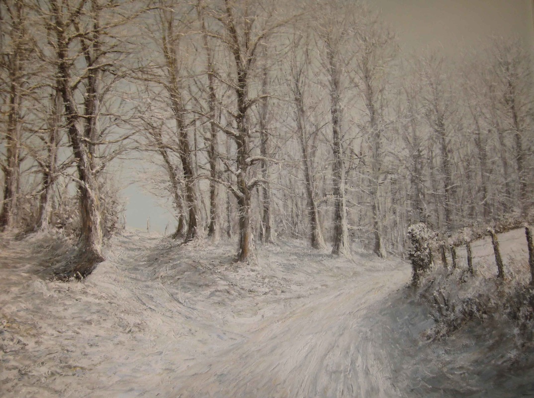 winterlandschap, schilderij